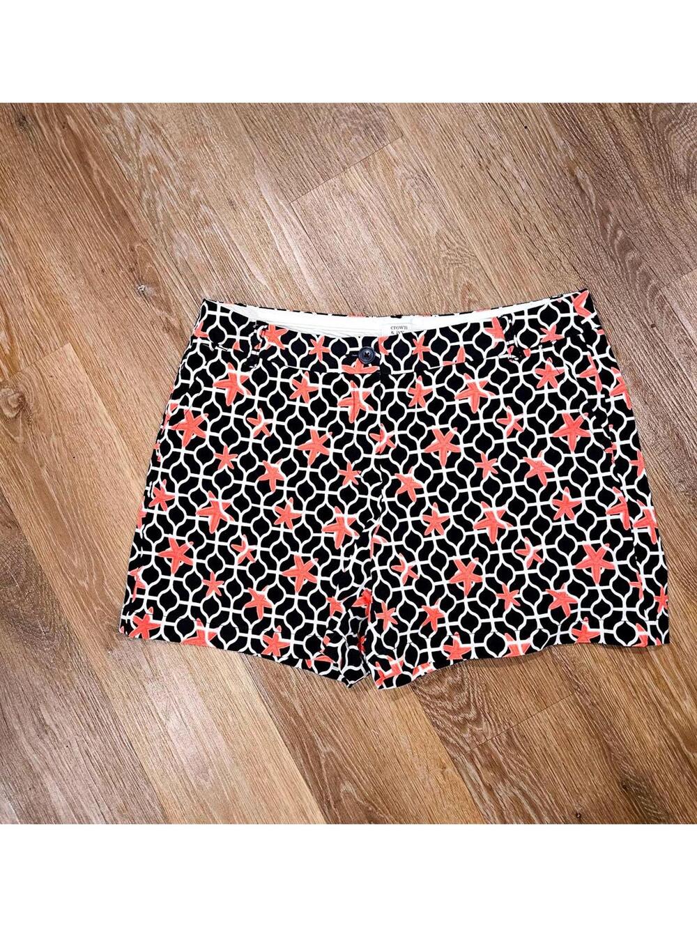 Crown & Ivy Women's Starfish Printed Casual Shorts Size 14